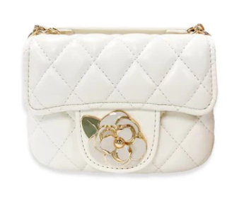 B1384I - Floral Decor Quilted Purse