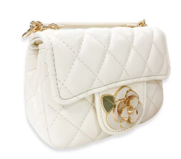 B1384I - Floral Decor Quilted Purse