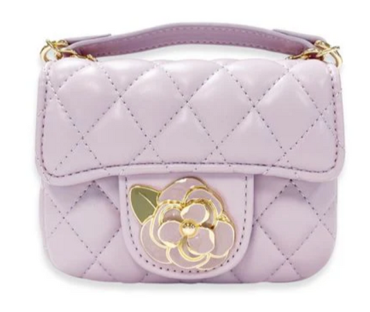 B1384L - Floral Decor Quilted Purse