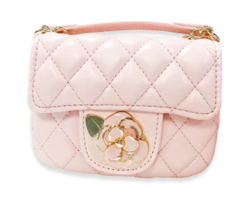 B1384R - Floral Decor Quilted Purse