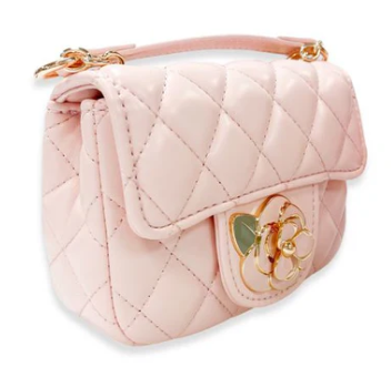 B1384R - Floral Decor Quilted Purse