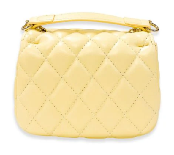 B1384Y - Floral Decor Quilted Purse