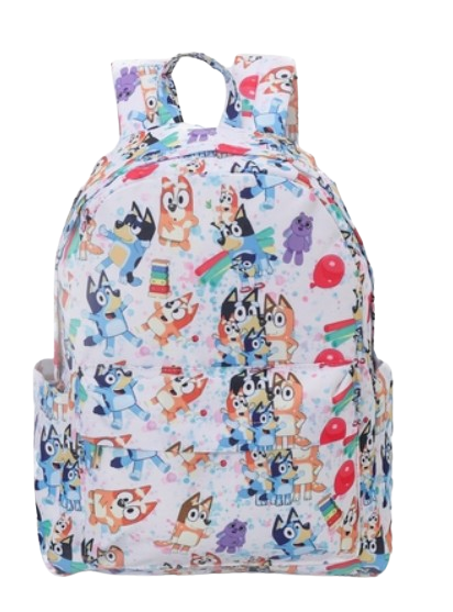 BA0054-M - Back To School Cartoon Dogs Print Balloon Backpack