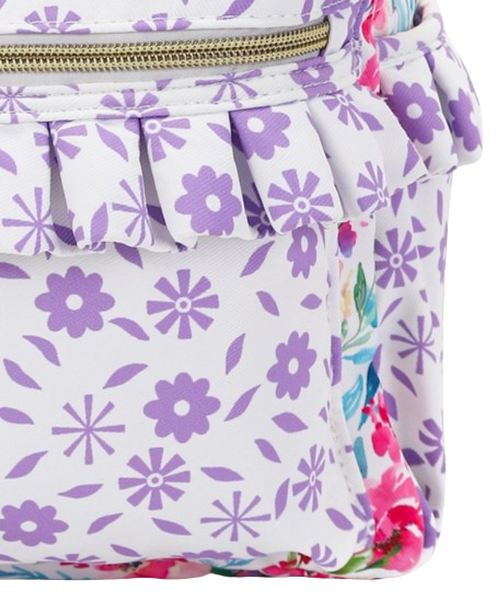 BA0101-M - Hot Pink Flower Girls Ruffle Backpack