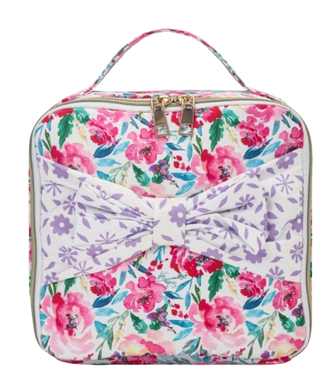 BA0102-M - Flower Bow Cute Girls Lunch Boxes Bag