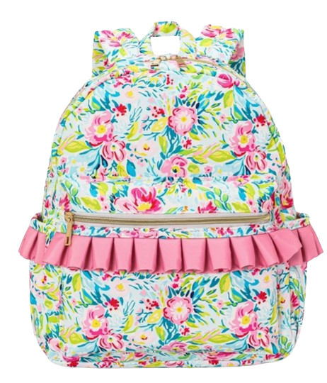 BA0176-M - Flower Kids Ruffle Backpack