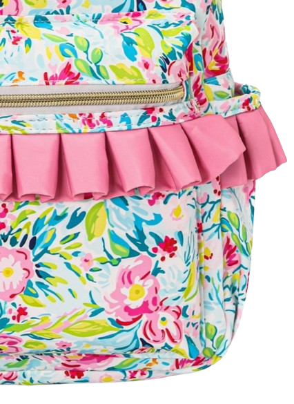 BA0176-M - Flower Kids Ruffle Backpack