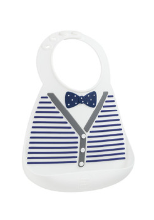 BB122B - Make My Day Soft Silicone Baby Bib 1 pk, little-gentleman
