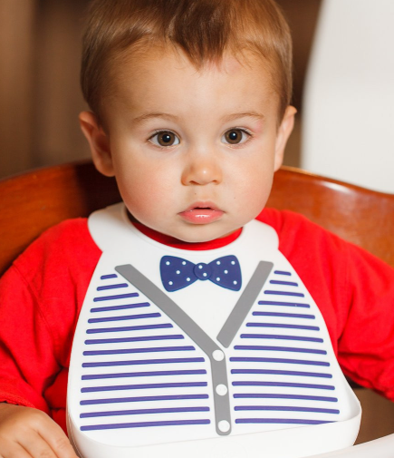 BB122B - Make My Day Soft Silicone Baby Bib 1 pk, little-gentleman