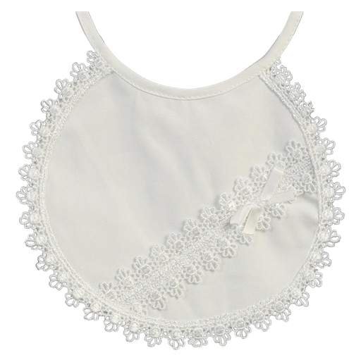 BB3 - Cotton Bib with Lace Trim
