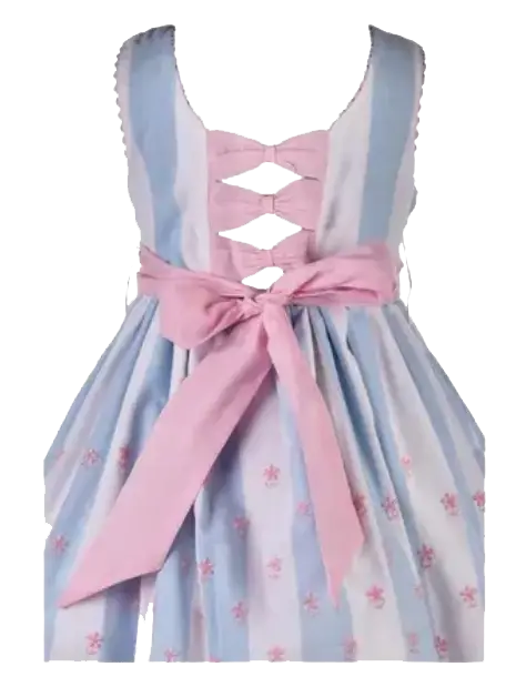 BSED - Blue Stripe Eyelet Dress Cadiz Boutique, Inc.