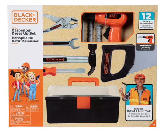 73065 - BLACK+DECKER Junior Carpenter Dress Up Set - 12pc