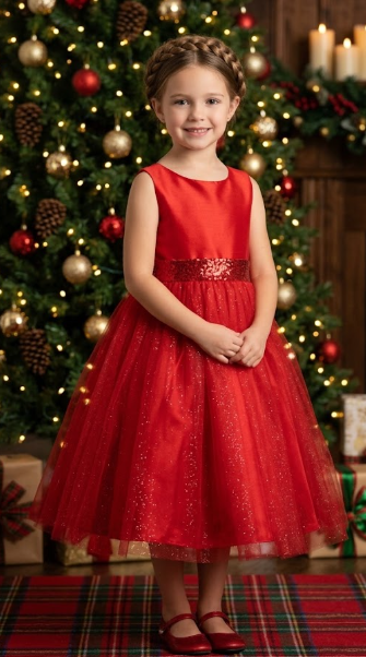 BL255 - Shantung Bodice With Sparkle Tulle Skirt