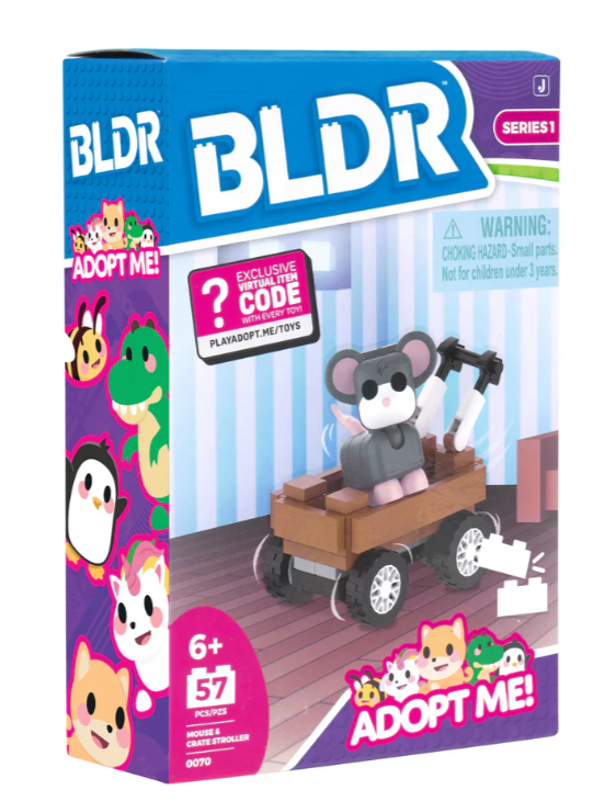 BLDR0070 - BLDR Adopt Me Mouse & Crate Stroller Building Set