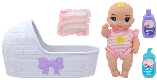 6660 - 8" Baby Doll & Bassinet Gift Set