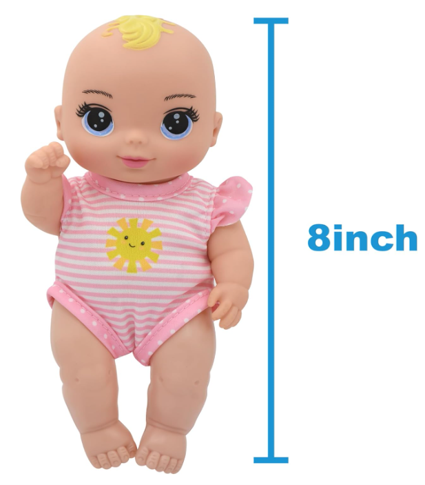 6660 - 8" Baby Doll & Bassinet Gift Set