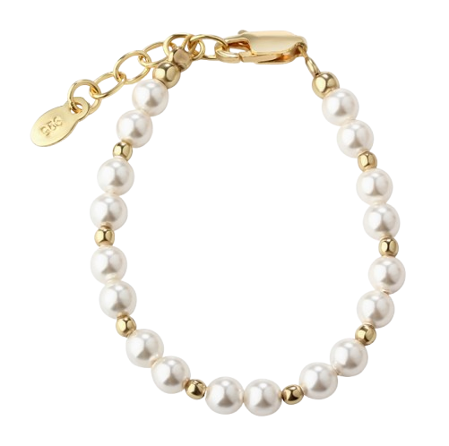 CMBRYNN - Girls 14K Gold-Plated Pearl Baby Bracelet