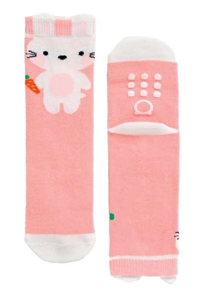 CBFF-0033 - Non-Slip Grip Knee Socks For Kids Rabbit Zoo2
