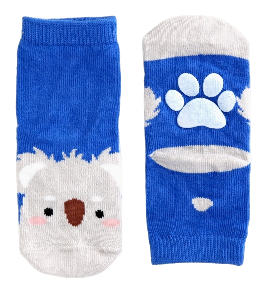 CHFD-0025 - NNon-Slip Grip Ankle Socks For Kids Koala Zoo