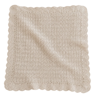 CSBB-W - Scalloped Crochet Baby Blanket