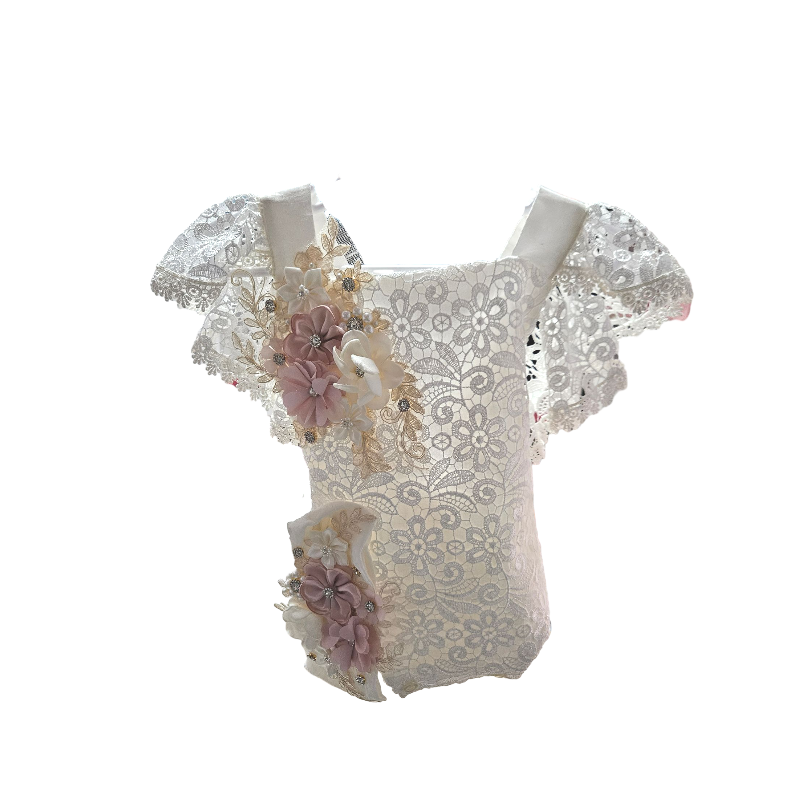 DNRPI - Ornate Romper - Ivory