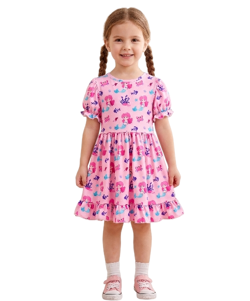 DRG62467 - Pastel Ocean Girl Ruffle Dress1