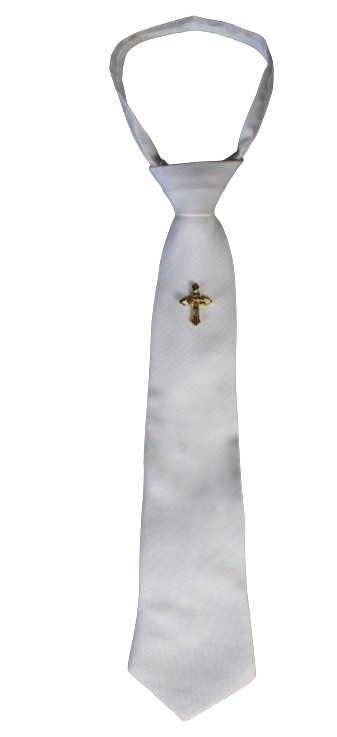 EM6 - Zipper tie with gold cross