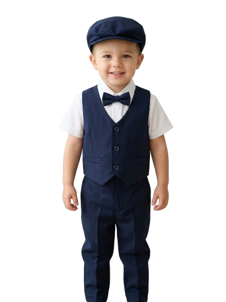 G815A - Poly Poplin Vest And Shorts With Matching Hat And Bowtie