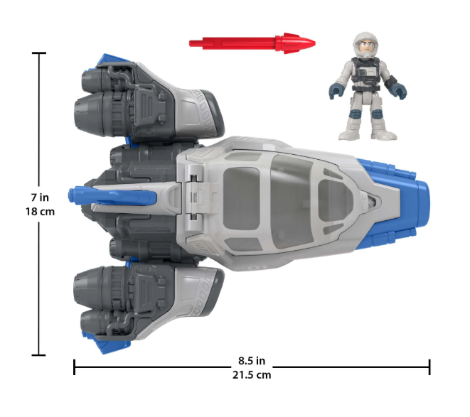 HGT32 - Disney and Pixar Lightyear Imaginext Hyperspeed Explorer XL-01 Spaceship & Buzz Lightyear Figure Set