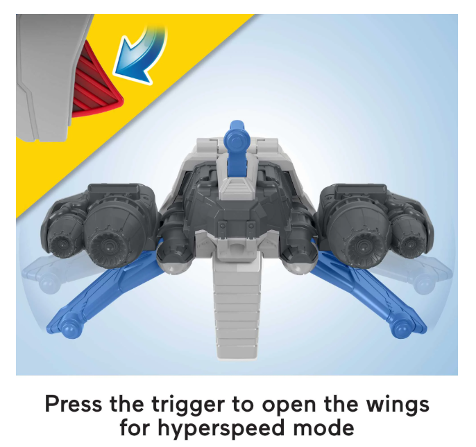 HGT32 - Disney and Pixar Lightyear Imaginext Hyperspeed Explorer XL-01 Spaceship & Buzz Lightyear Figure Set