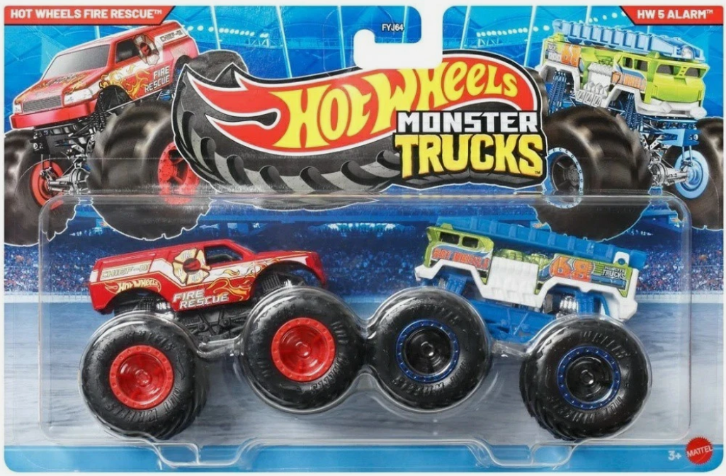 83071 - 2026 Hot Wheels Monster Truck 2 Pack Hot Wheels FIRE RESCUE and HW 5 ALARM
