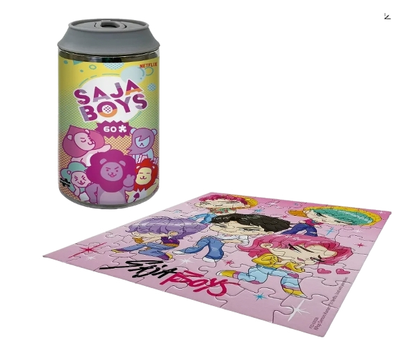 KPR1 - KPop Demon Hunters: Saja Boys Soda Pastel Puzzle 60pc Can