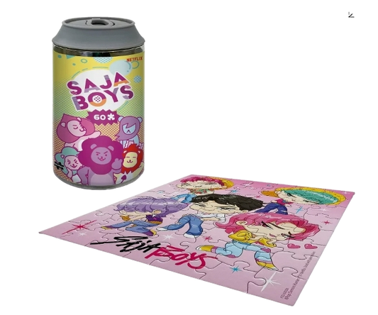 KPR1 - KPop Demon Hunters: Saja Boys Soda Pastel Puzzle 60pc Can