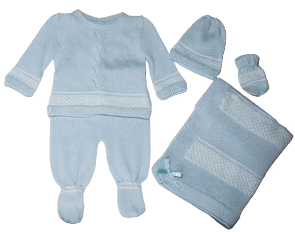 KR2257WB - Take Me Home Baby Knitted Set