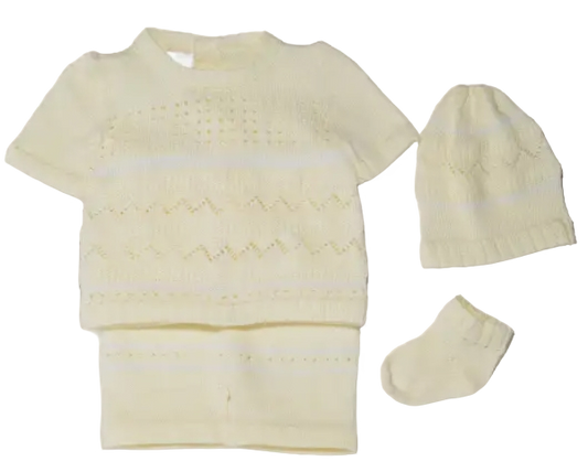 KR2564 - Baby Knitted Short Set -Giraffe