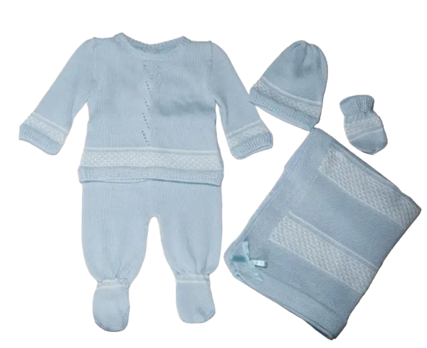 KR2601WB - Take Me Home Baby Knitted Set