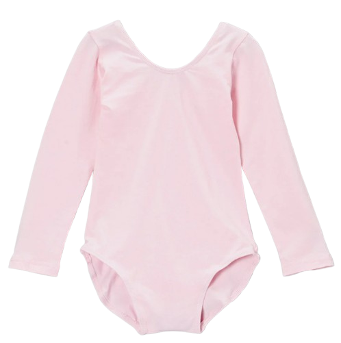 LT008P - Pink Long Sleeve Leotard