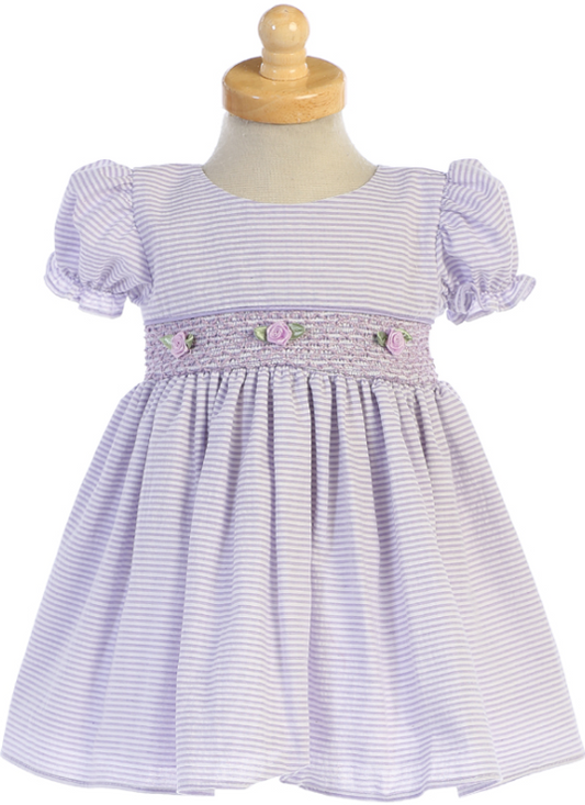 M743L - Lilac Cotton Seersucker