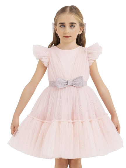 10637 - Powder Ruffled Dress