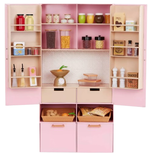 99106 - Our Generation Pretty Pantry Home Kitchen Furniture Set for 18" Dolls