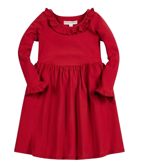 23HG70 - Ruffle Trim Knit Dress