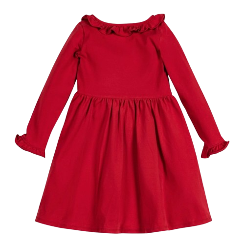 23HG70 - Ruffle Trim Knit Dress