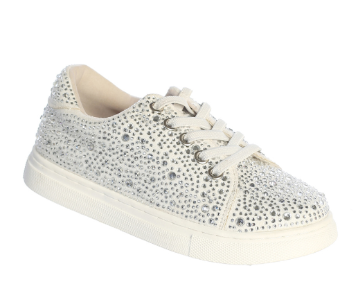 TTS188B - Rhinestone Sneakers with Stretch Laces