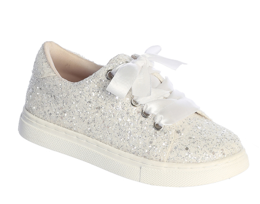 TTS189 - Glitter Sneakers with Satin Tape Laces