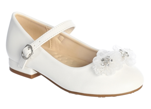 S199 - White Shoe with Floral Accent1