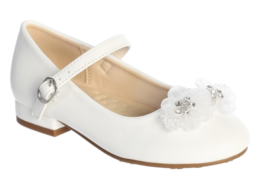 S199 - White Shoe with Floral Accent1