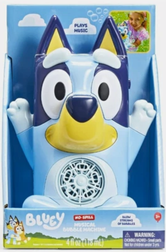 03226 - Bluey Musical No-Spill Bubble Machine Toy for Kids Ages 3+ Years