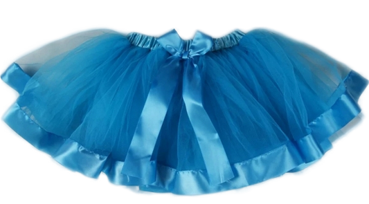 TT112BL - Blue Wide Ribbon Tutu Skirt