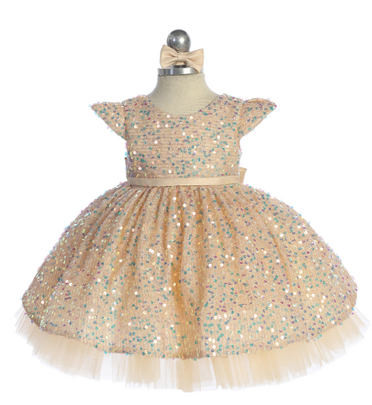 TT5853SG - Sequence Dress (Gold)