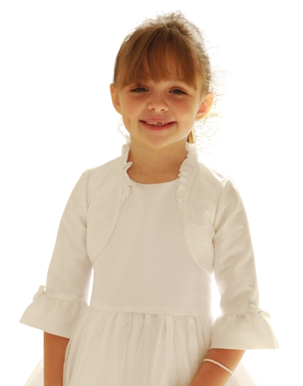 TT7896 - 3/4 Sleeved Taffeta Bolero Jacket